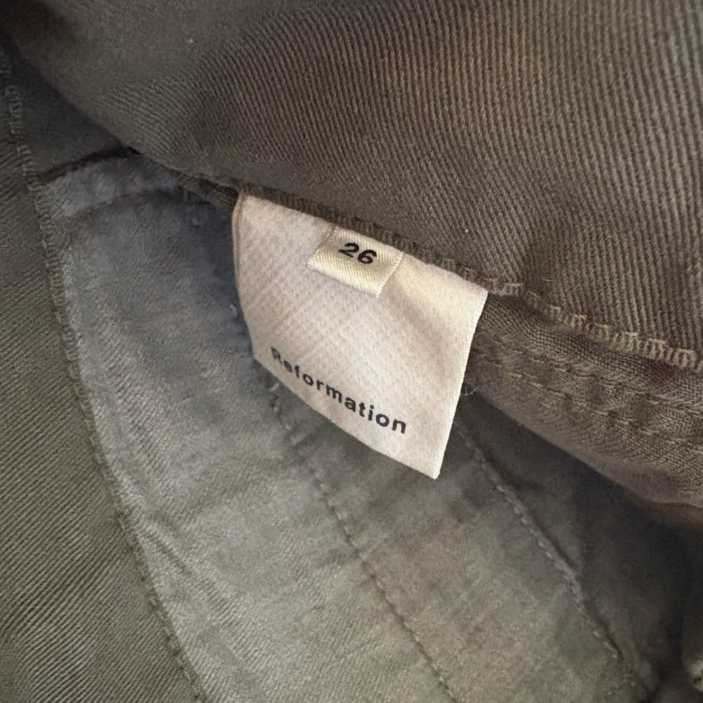 Reformation Olive Green Cropped Ankle Pants - Picture 2 of 7